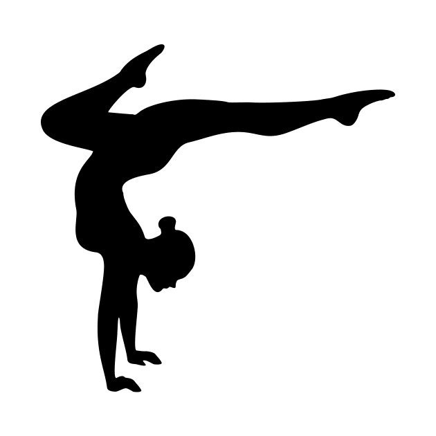 Contortionist Black and White Silhouette by XOOXOO