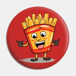 kawaii french fries T-Shirt cute potatofood Pin