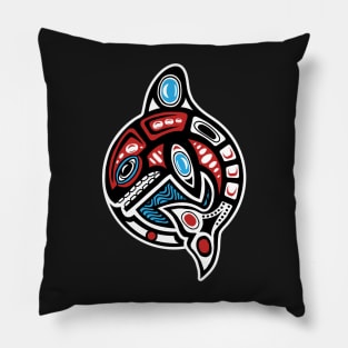 Orca Shamanic Animal Emblem Pillow