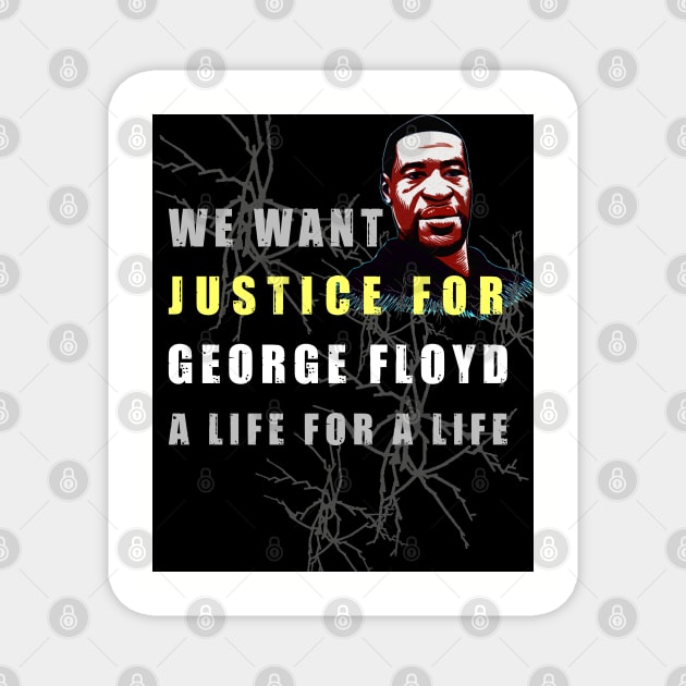 Justice for George Floyd Magnet by Sharply