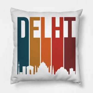 Delhi skyline Indian city Hindi Desi Design Pillow