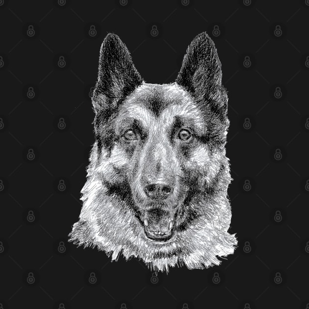 German Shepherd / Alsatian dog by dizzycat-biz