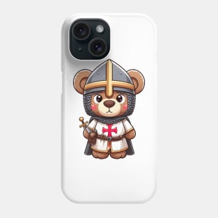 Cute Bear Warrior of the Crusades Phone Case