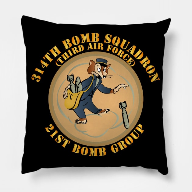 AAC - 314th Bomb Squadron- 21st BG - WWII Pillow by twix123844