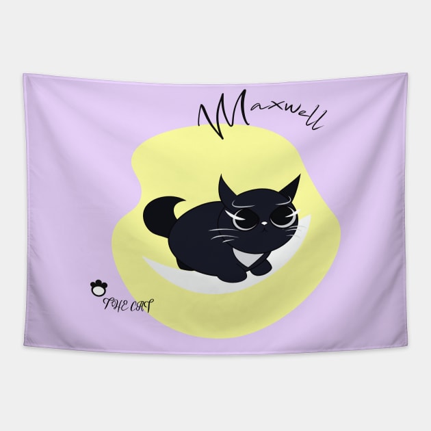 Maxwell the cat meme anime version Tapestry by ZOOLAB