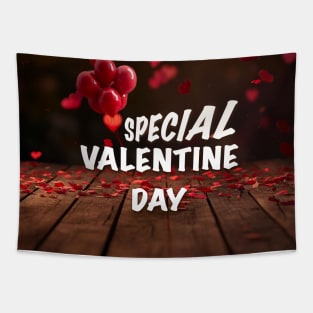 Special Love with Valentine Day Greeting Tapestry