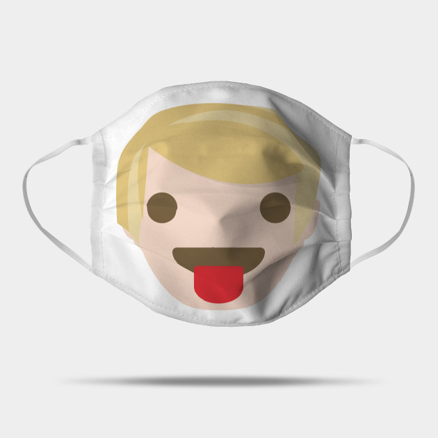 Donald Trump Emoji Tongue Out Emoji Mask Teepublic Uk