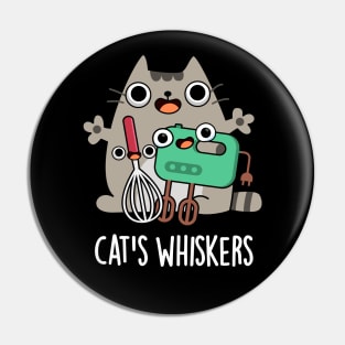 Cat's Whiskers Funny Baking Pun Pin