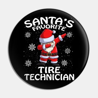 Santas Favorite Tire Technician Christmas Pin