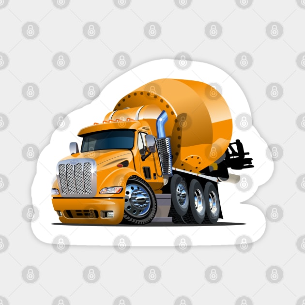 Cartoon Mixer Truck Magnet by Mechanik