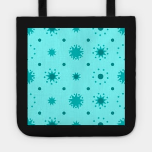 Suns and Dots Cyan on Pale Cyan Repeat 5748 Tote