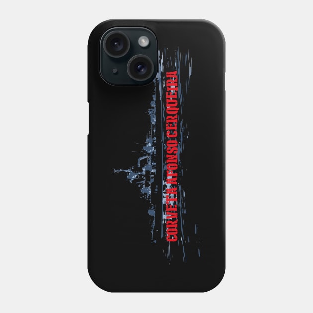 Scuba Diving shipwreck in Madeira - Corveta Afonso Cerqueira on the ocean Phone Case by Donaby