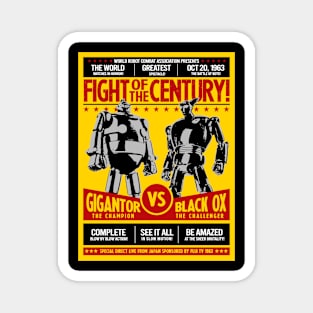 GIANTOR vs. BLACK OX fight poster Magnet