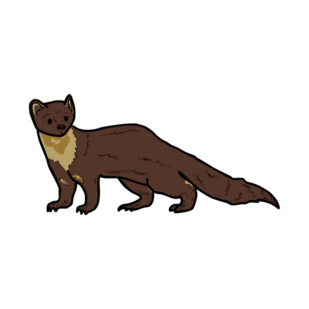 Pine Marten - Cat Crainn - Irish Wildlife by Melty Shirts