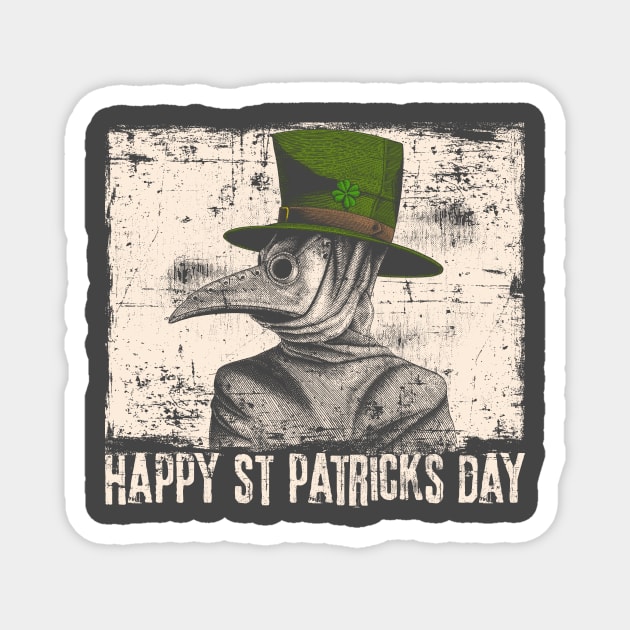 Plague Doctor St Patricks Day Magnet by MandeesCloset