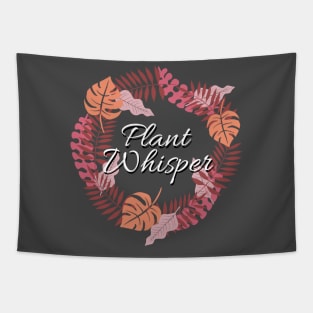 Plant Whisperer - Pink & Peach Plant Wreath Tapestry