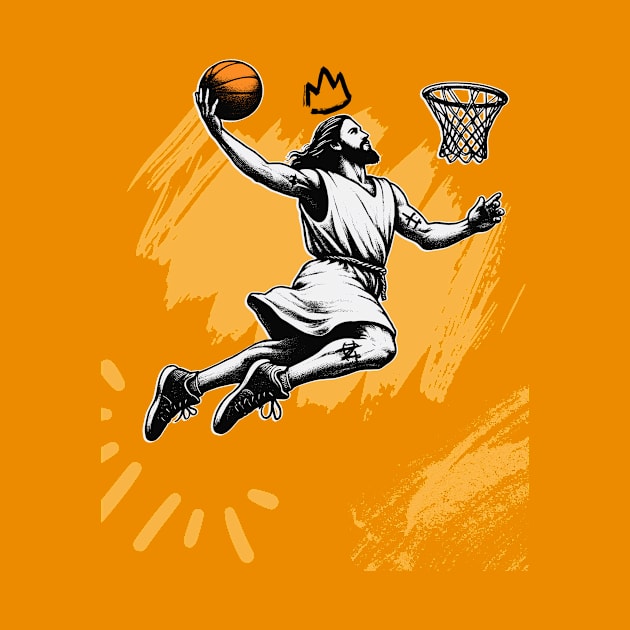 Basketball Jesus Christ Dunk by mieeewoArt