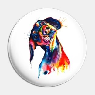 Image: Watercolor, Dog Pin