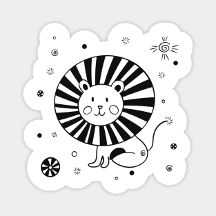 Cute Lion Nordic minimal Nursery Baby Room Magnet