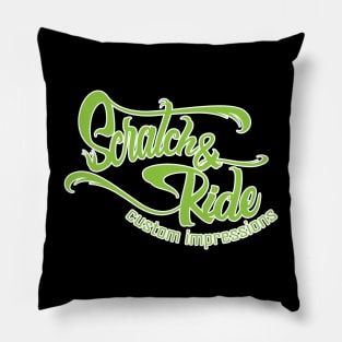 Scratch & Ride Brand (Lime Logo) Pillow