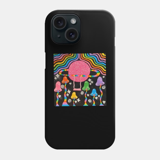 Mushroom painting Phone Case by Felling_groovy