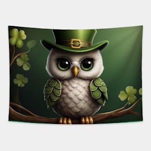 St. Patrick's Day Owl Tapestry