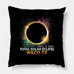 Waco Texas Totality Total Solar Eclipse April 8 2024 Pillow