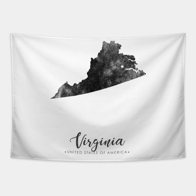 Virginia state map Tapestry by StudioGrafiikka