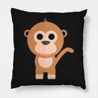 Funny brown monkey Pillow