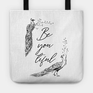 Peacocks Inspiration Print Tote