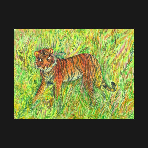 Tiger in Green Jungle by sadnettles