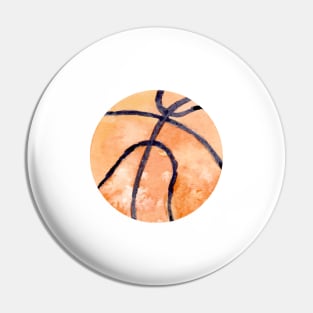Basketball Watercolor Pin