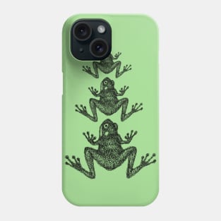 Three Doodle Frogs Phone Case