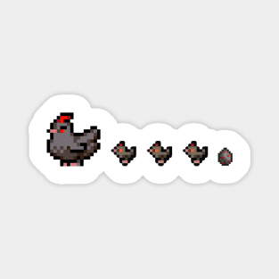 Stardew Valley Void Chicken Family Chicks Magnet