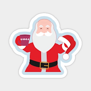 Have a A delightful cup of Christmas with Santa Claus Magnet