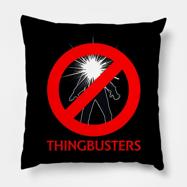 THINGbusters Mashup With Text Pillow by RetroZest