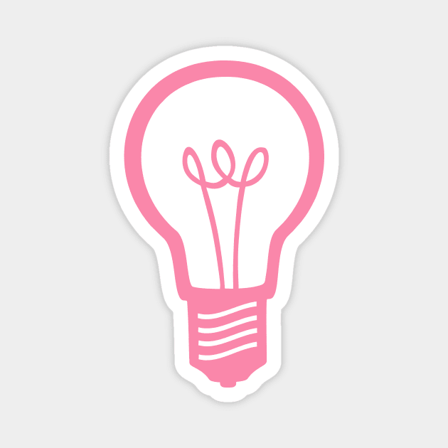 Pink Light Bulb Magnet by XOOXOO