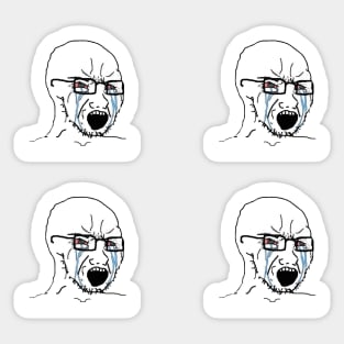 Rainbow Doomer Wojak Meme Sticker Sticker for Sale by Acid Graphics