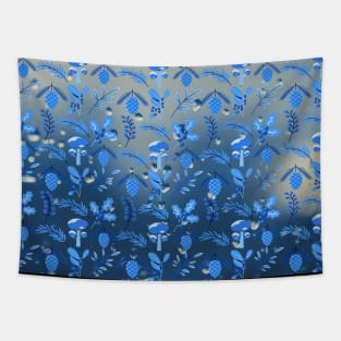 Holiday themed leaves and flowers Tapestry