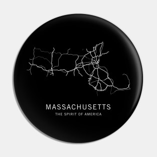 Massachusetts State Road Map Pin