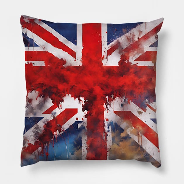 Union Jacked Pillow by Lyvershop