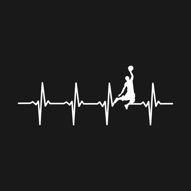 Basketball Heartbeat - Basketball Player & Basketballer Gift by OceanRadar