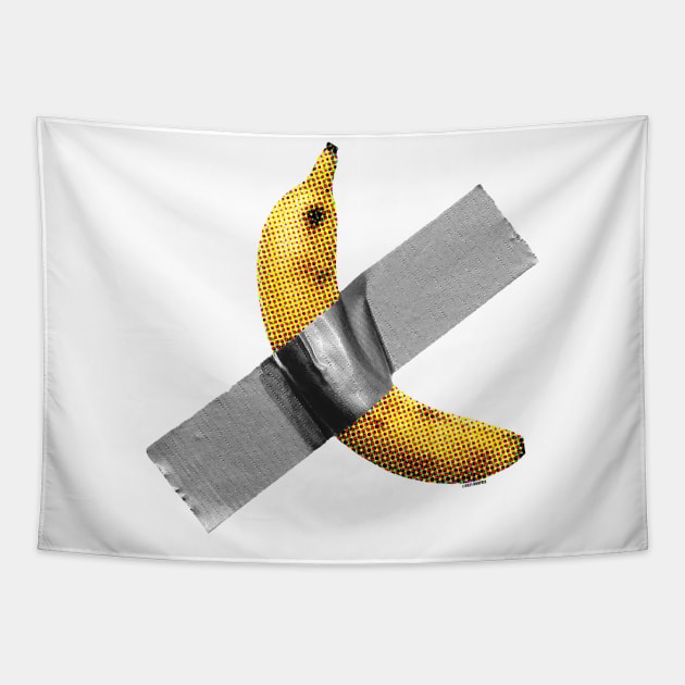 Duct Tape Banana Halftone [Rx-Tp] Tapestry by Roufxis