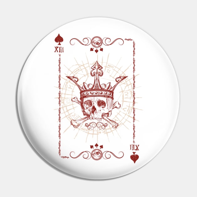 King of Spades Pin by viSionDesign