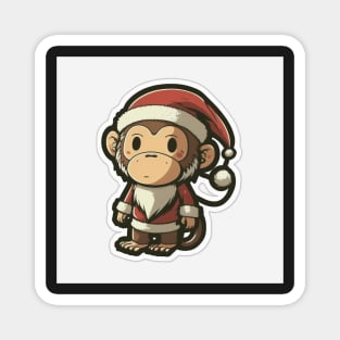 Cute Christmas Monkey! Magnet