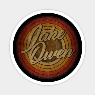 arjunthemaniac,circle vintage retro faded Jake Owen Magnet