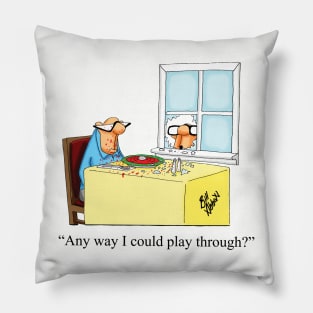 Funny Spectickles Golf Cartoon Humor Pillow