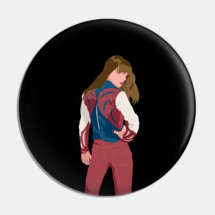 Girlboss Character Illustration Pin