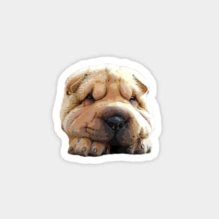 Shar Pei Cute Puppy Paws Magnet