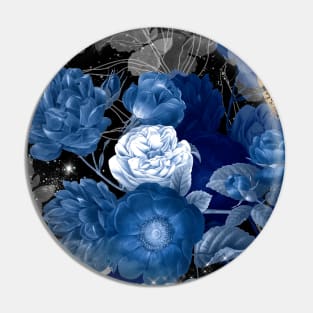 Blue Roses Pin